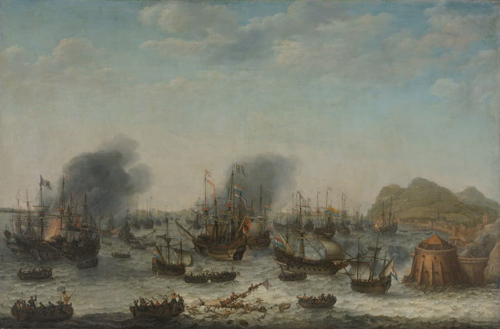 1607年4月25日，直布罗陀附近的海战（由海军上将雅各布·范·希姆斯克指挥的舰队在直布罗陀附近战胜了西班牙人）