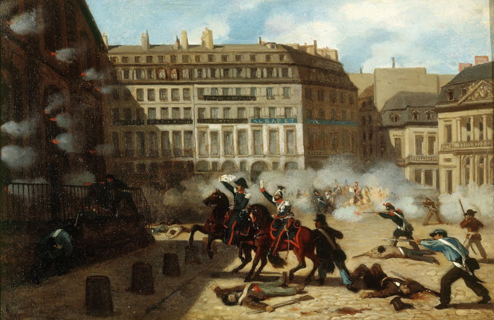 1848年2月24日，皇家宫殿广场，水塔入口。