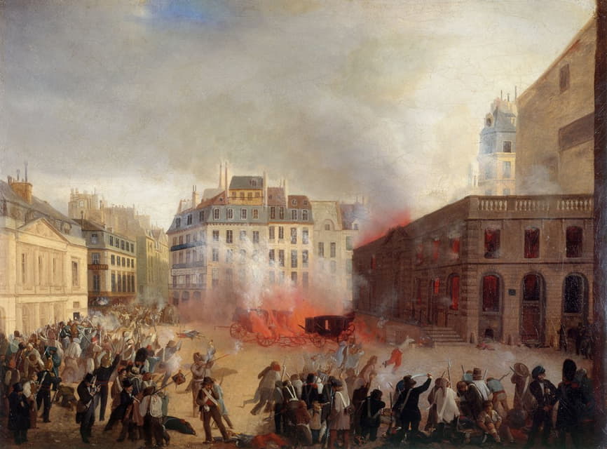 Anonymous - Prise du château d’eau, place du Palais-Royal, le 24 février 1848.