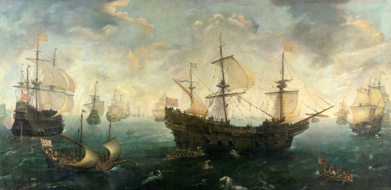1588年，西班牙无敌舰队驶离英国海岸