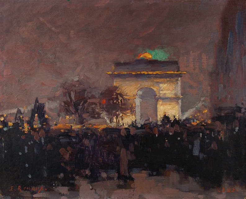 Ernest Jules Renoux - 11 novembre 1920. Installation des cendres du soldat inconnu sous l’Arc de Triomphe de l’Etoile