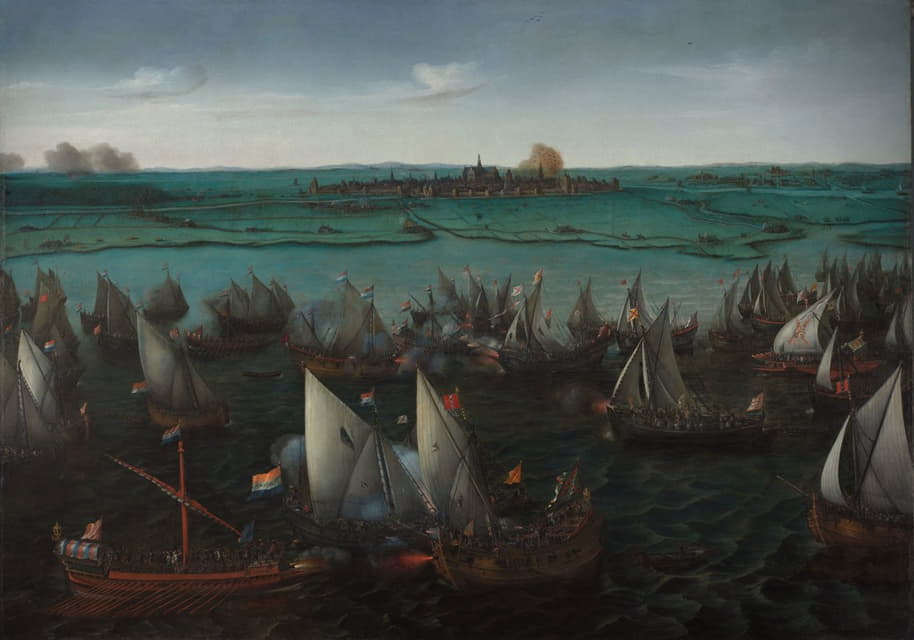 Hendrik Cornelisz. Vroom - Battle between Dutch and Spanish Ships on the Haarlemmermeer