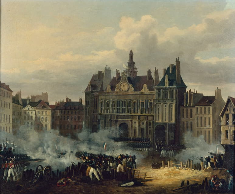 Hippolyte Lecomte - Assaut de l’hôtel de ville, le 28 juillet 1830