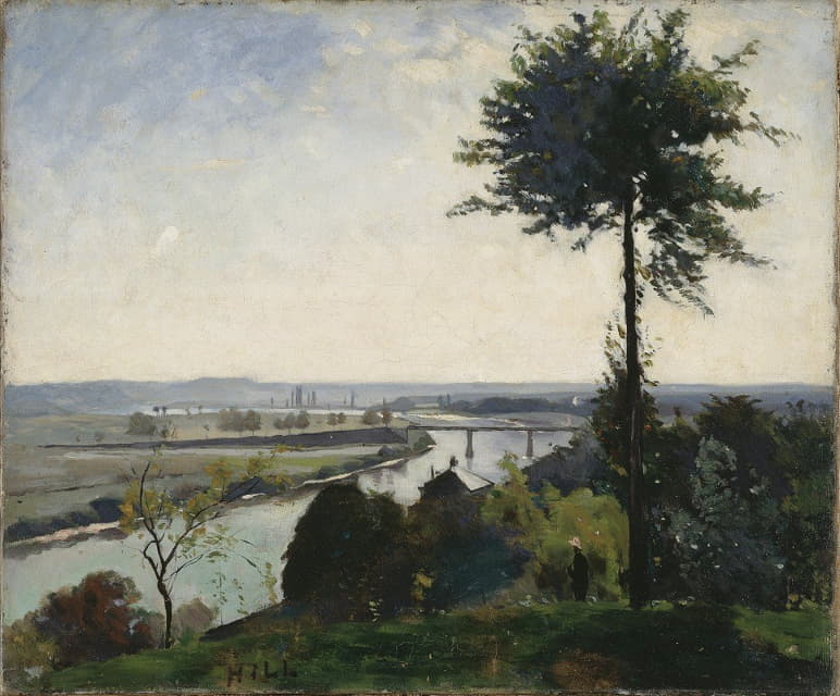 Carl Fredrik Hill - The Tree and the River III (The Seine at Bois-le-Roi)