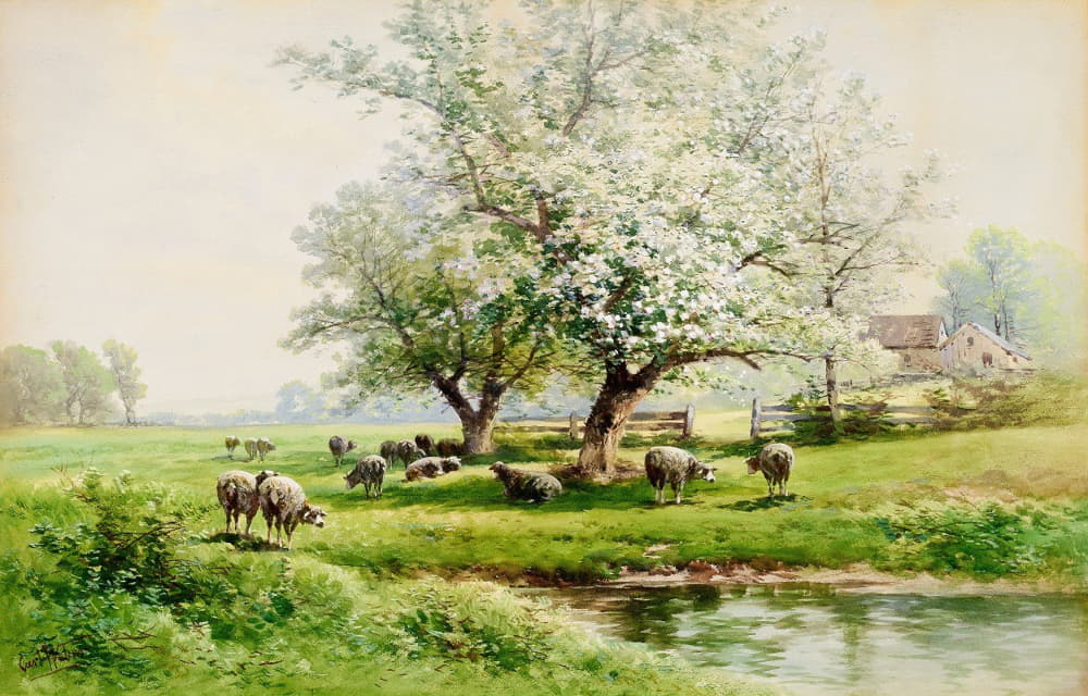 Carl Weber - Pastoral Landscape