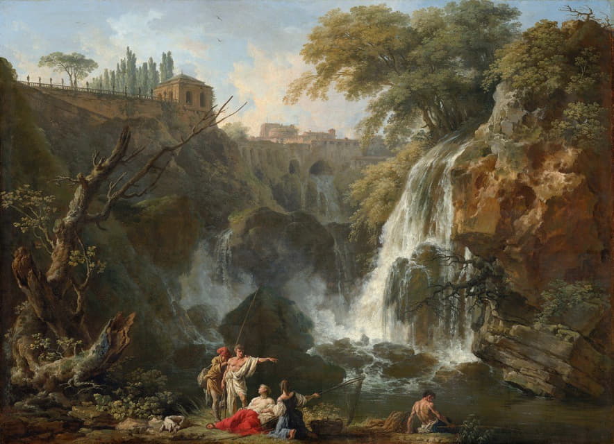 Claude-Joseph Vernet - The Waterfalls at Tivoli, with the Villa of Maecenas
