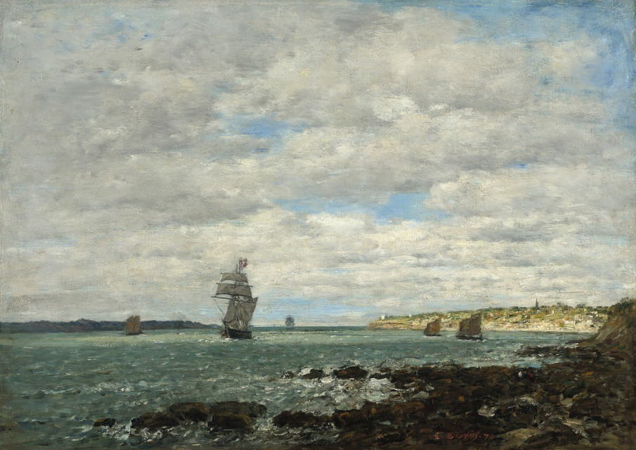 Eugène Boudin - Coast of Brittany