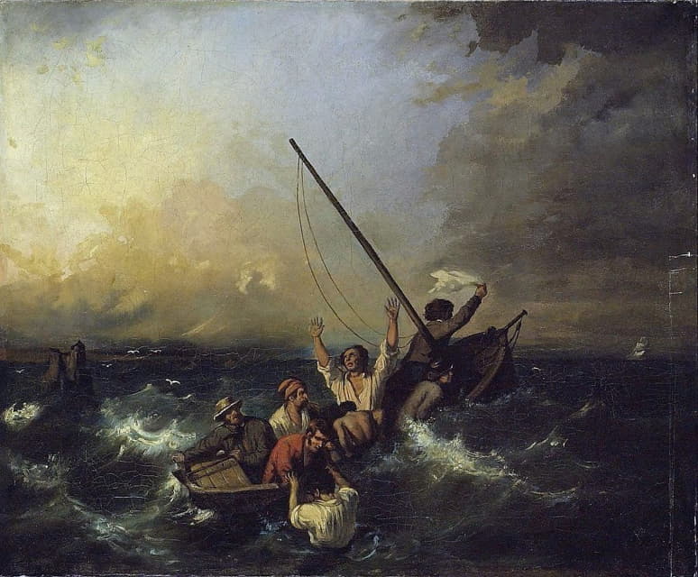 Eugène Isabey - Shipwreck