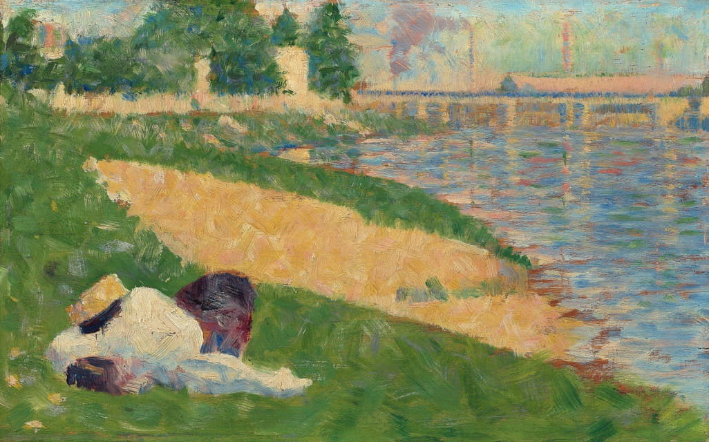 Georges Seurat - The Seine with Clothing on the Bank (Study for  Bathers at Asnières )