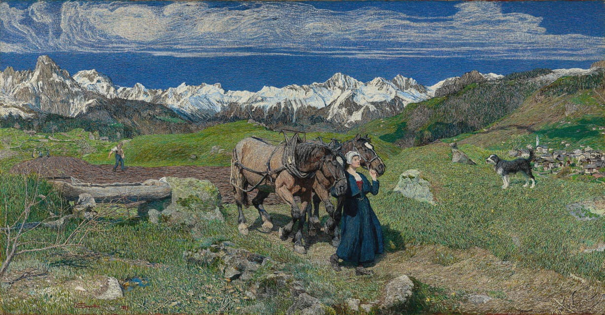 Giovanni Segantini - Spring in the Alps
