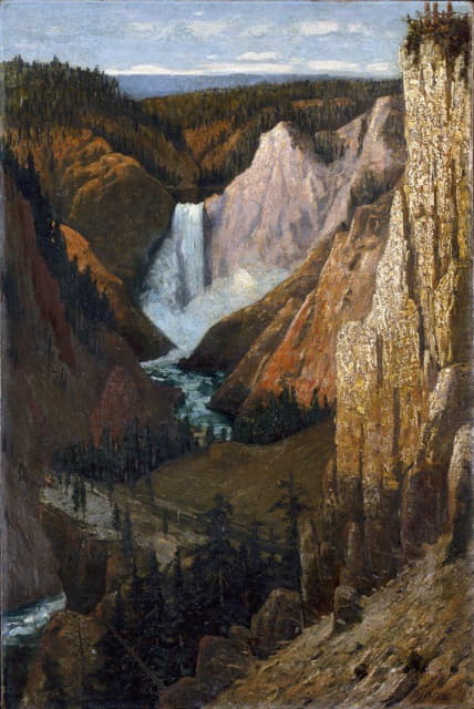 Grafton Tyler Brown - View of the Lower Falls, Grand Canyon of the Yellowstone