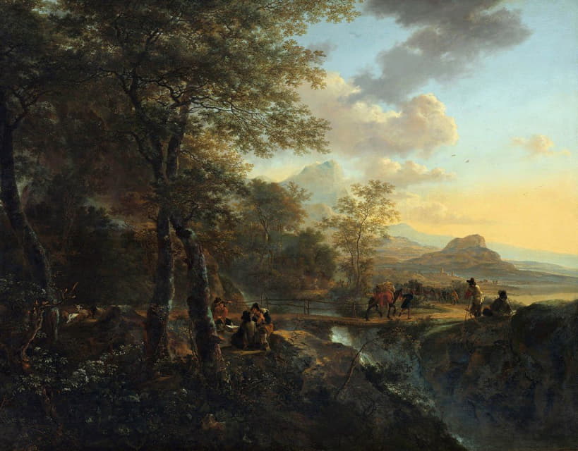 Jan Both - Italian Landscape with a Draughtsman