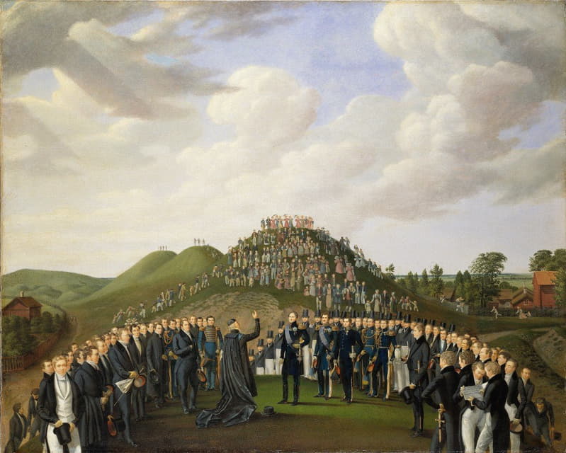 Johan Way - King Carl XIV Johan Visiting the Mounds at Old Uppsala in 1834