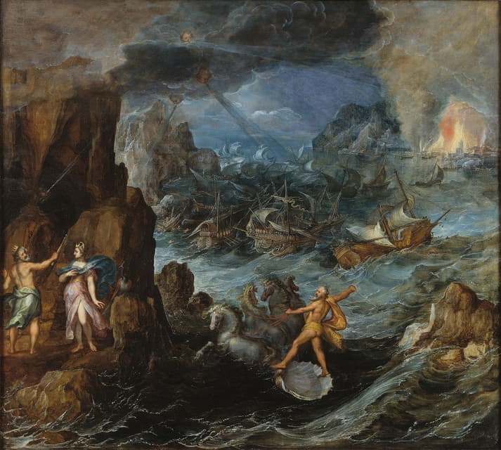 Joos de Momper - Shipwreck of the Greek Fleet on the Voyage Home from Troy