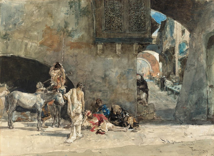Mariano Fortuny Marsal - A Street in Tangiers