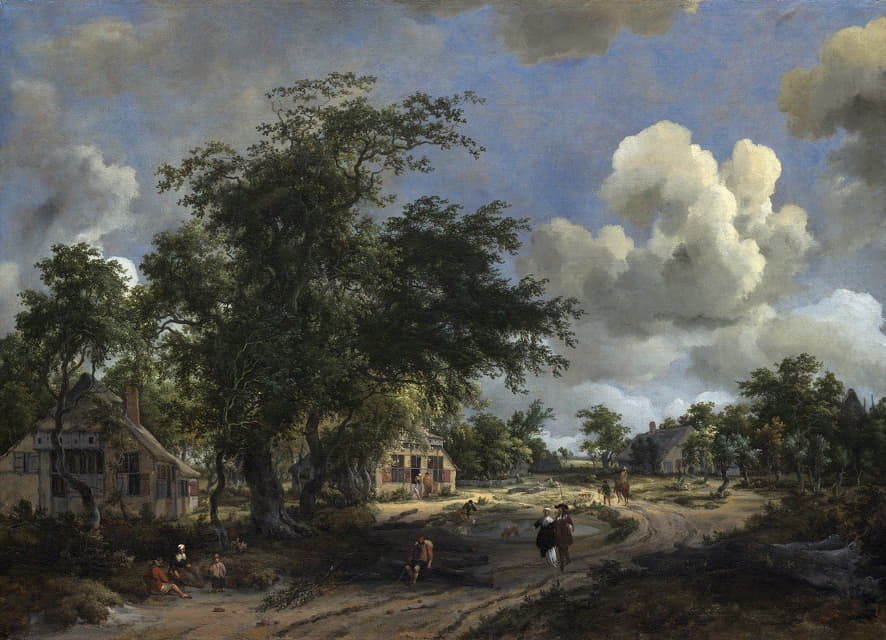 Meindert Hobbema - A View on a High Road