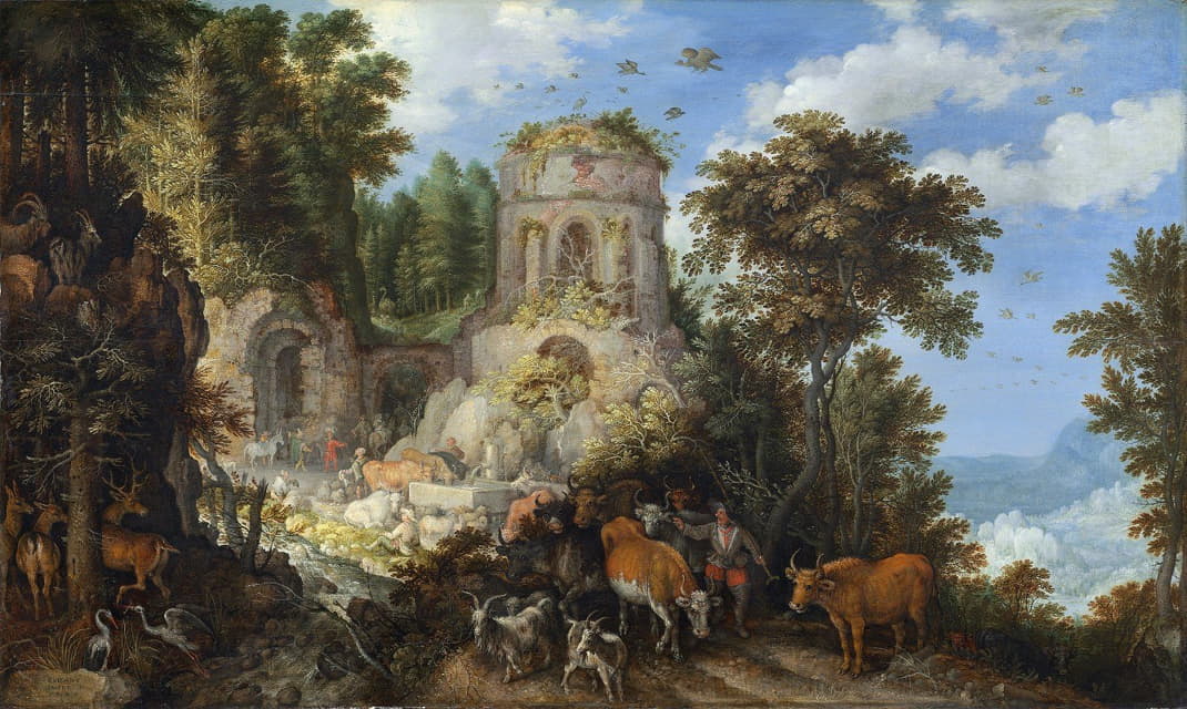 Roelant Savery - Landscape with the Flight into Egypt