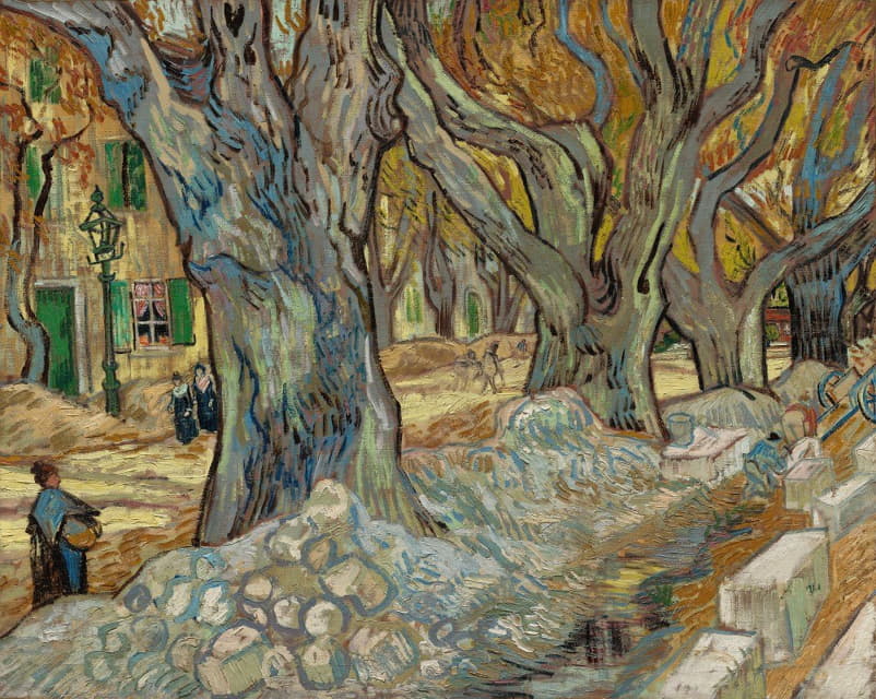 Vincent van Gogh - The Large Plane Trees (Road Menders at Saint-Rémy)