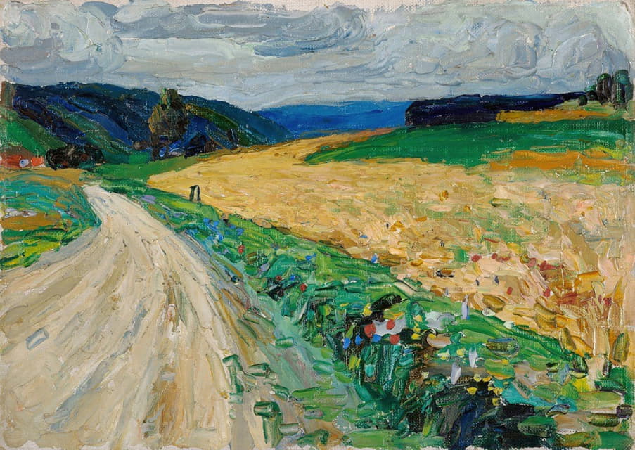 Wassily Kandinsky - Kallmünz – Nature study on the yellow stagecoach
