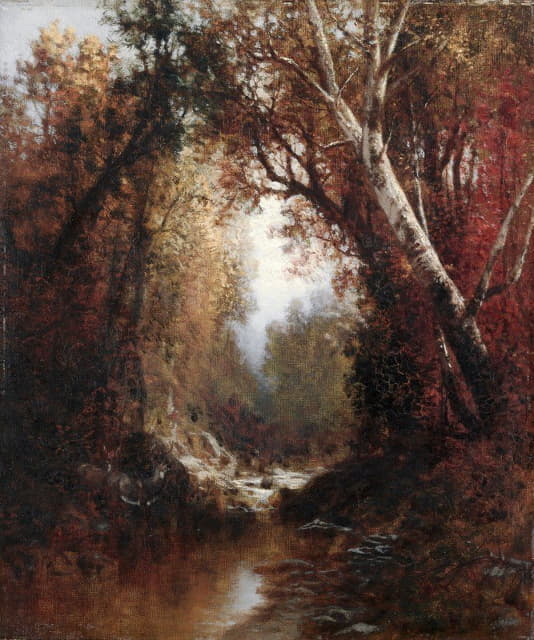William Hart - Autumn Scene in the Adirondacks