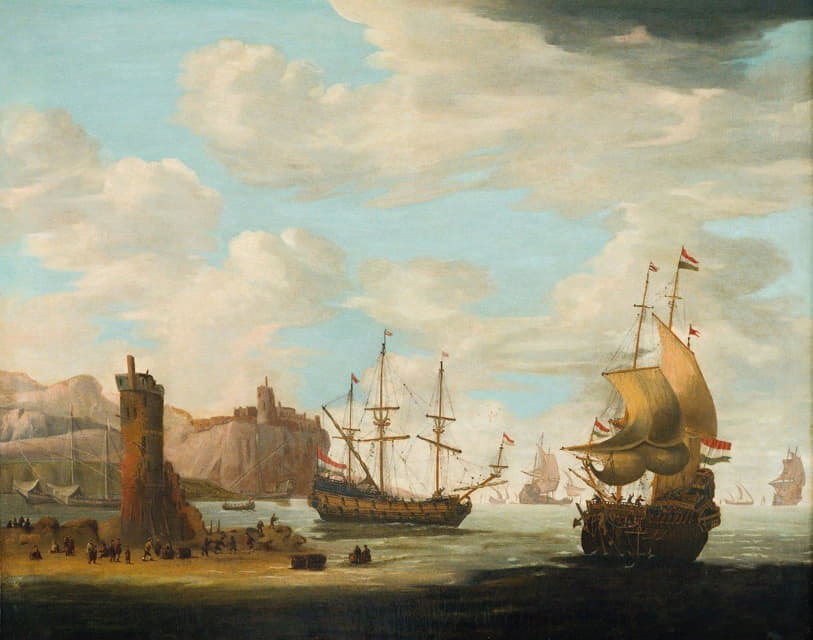 Adam Silo - A Seascape With Tall Ships