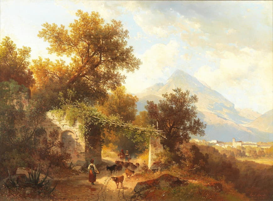 Carl Hasch - View Of Varrone With Monte S. Martino In The Sarca Valley, South Tyrol