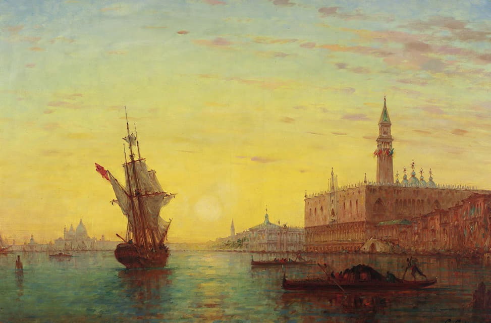 Charles Clement Calderon - View Of The Doge’s Palace, Venice