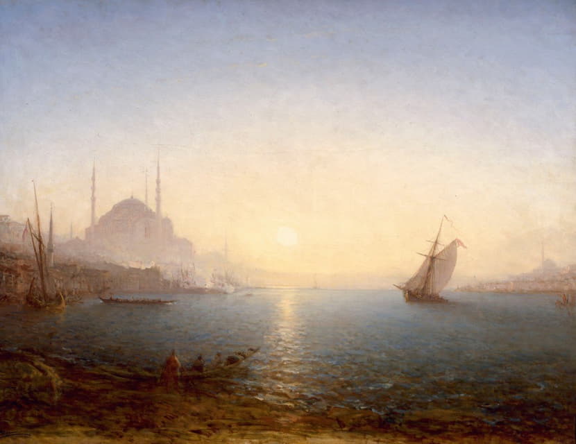 君士坦丁堡，太阳升起时的圣索菲亚