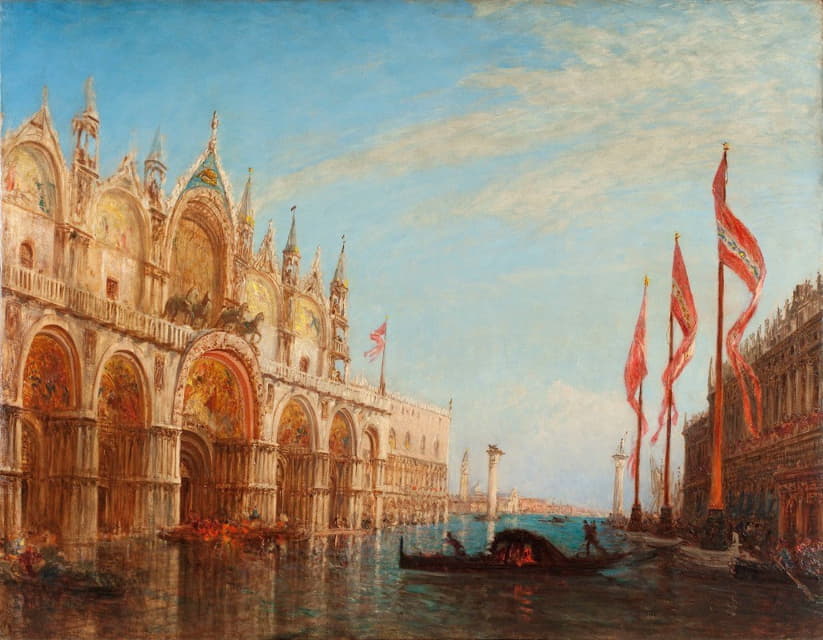 Félix Ziem - La Place Saint-Marc, Inondation De 1863