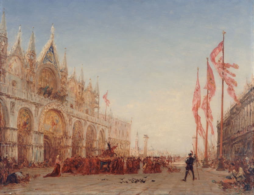 Félix Ziem - Venise, Procession De La Saint-Georges