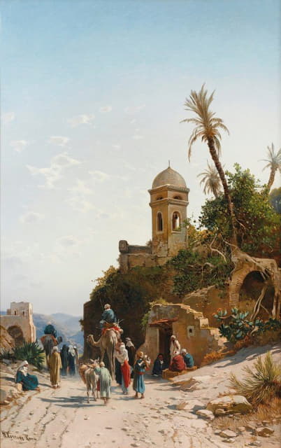 Hermann David Solomon Corrodi - On The Road To Jerusalem