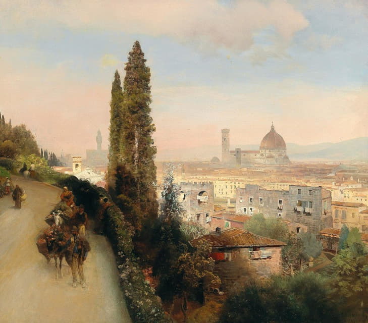 Oswald Achenbach - View Of Florence