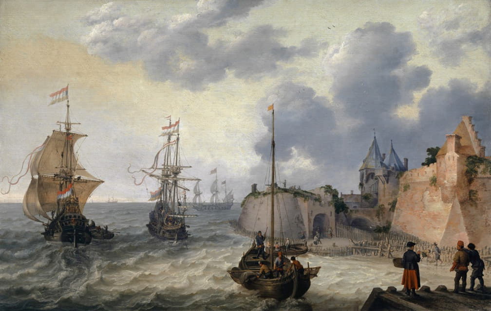 荷兰的帆船港口