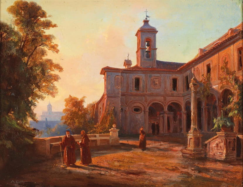 Albert Eichhorn - Terrasse Der Klosterkirche Sant’onofrio Al Gianicolo In Rom