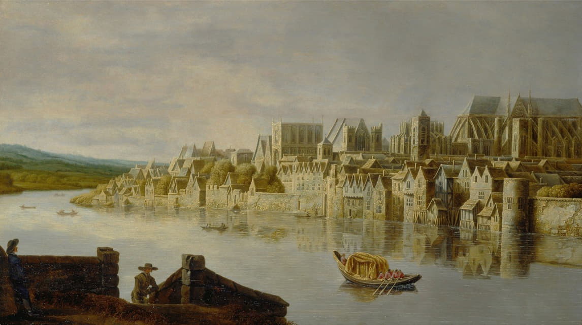 Claude de Jongh - The Thames at Westminster Stairs
