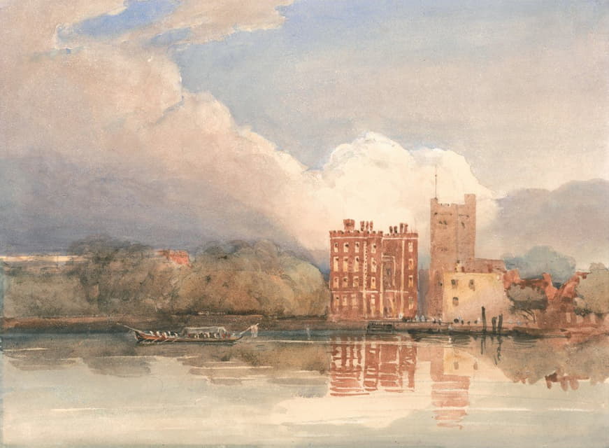 David Cox - View of Lambeth Palace on Thames