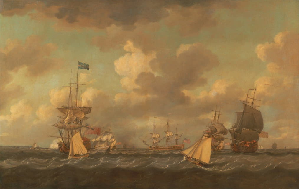 Dominic Serres - English Ships Coming to Anchor in a Fresh Breeze