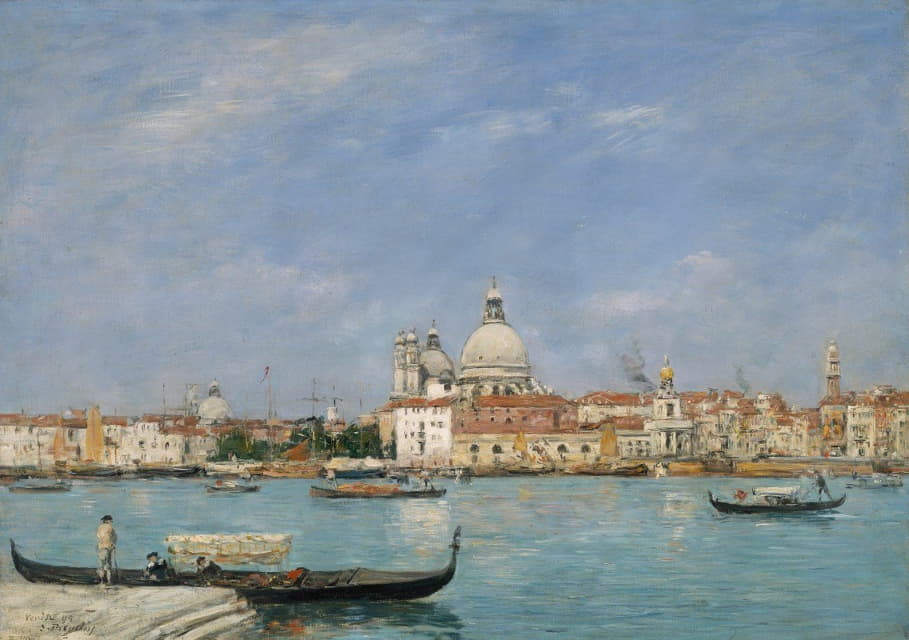 Eugène Boudin - Venice, Santa Maria della Salute from San Giorgio