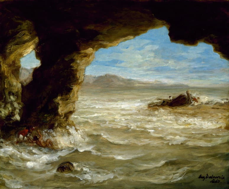 Eugène Delacroix - Shipwreck on the Coast