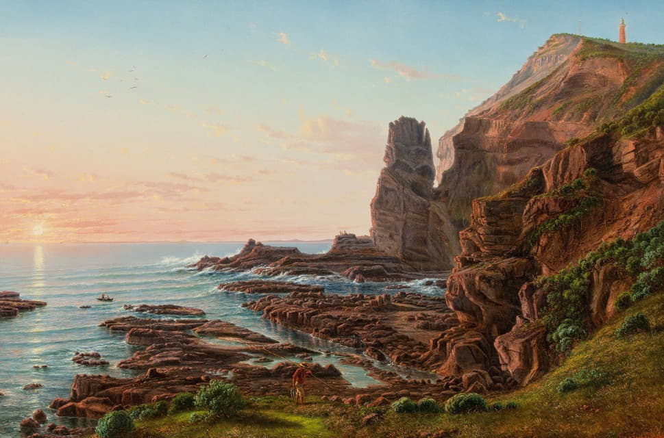 Eugène von Guérard - Castle Rock, Cape Schanck