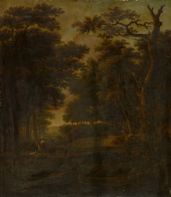 Gillis Rombouts - Forest Landscape with Riders