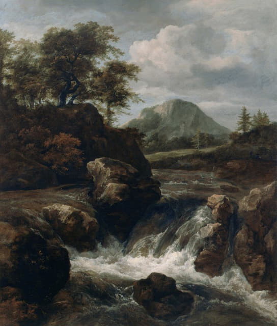 Jacob van Ruisdael - A Waterfall