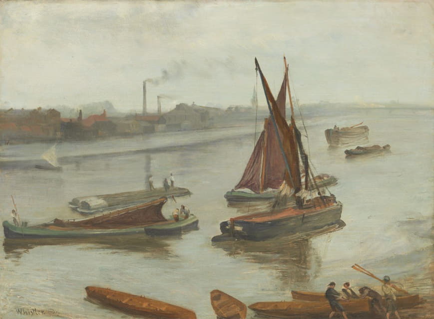 James McNeill Whistler - Grey and Silver- Old Battersea Reach