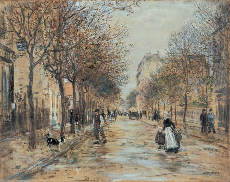 Jean François Raffaëlli - Street in Asnières