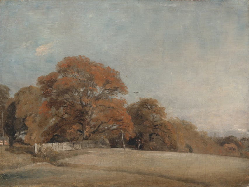 John Constable - An Autumnal Landscape at East Bergholt