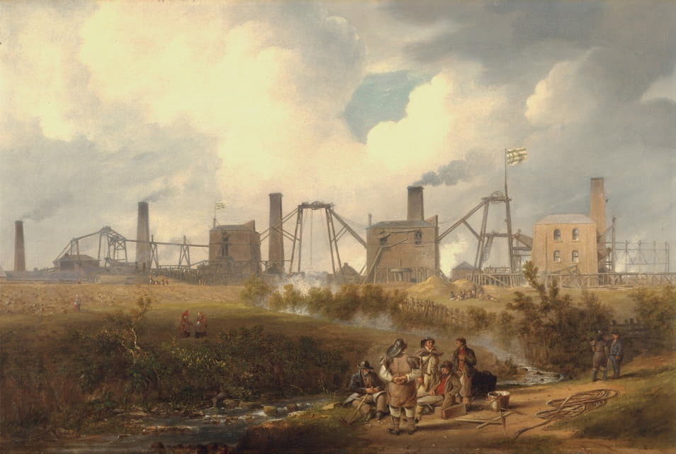 John Wilson Carmichael - A View of Murton Colliery near Seaham, County Durham