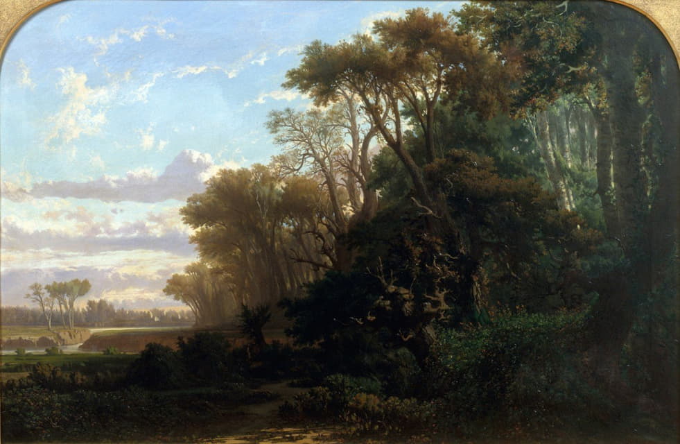 Lluís Rigalt - Landscape with Woods