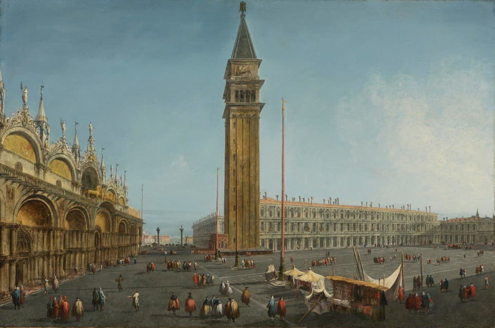 Michele Marieschi - The Piazza San Marco, Venice, From The Torre Dell’orologio
