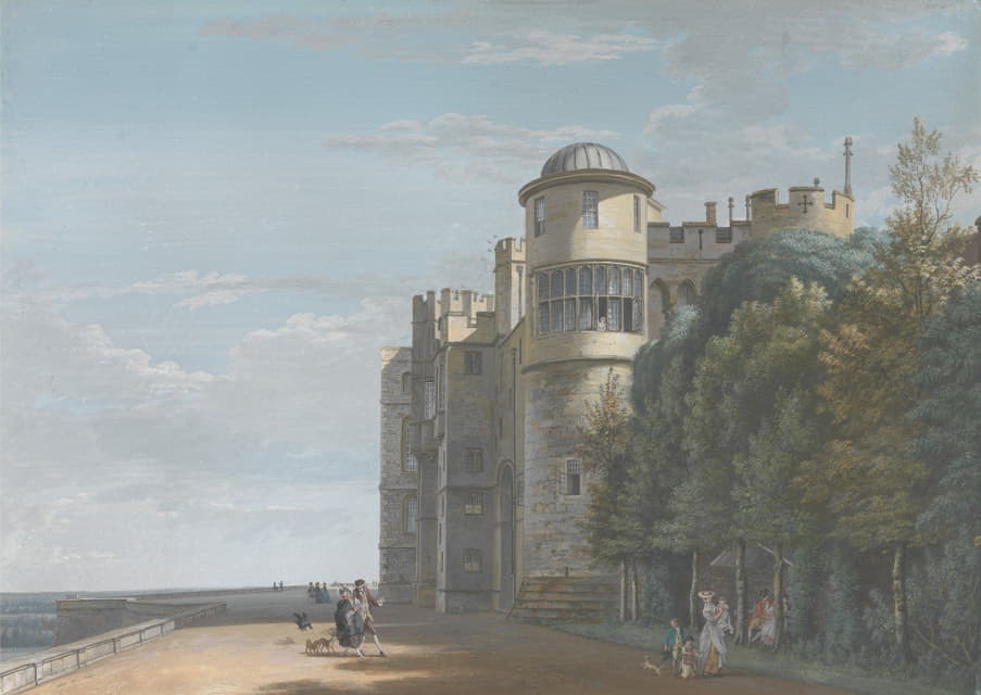 Paul Sandby - The North Terrace, Looking East