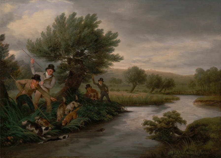 Philip Reinagle - Spearing the Otter